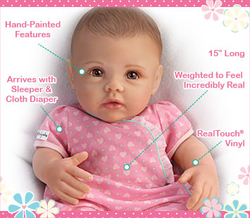 lifelike baby dolls with hair