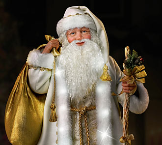 White Christmas Santa Doll
